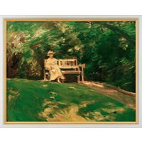 Max Liebermann: Bild 'Die Gartenbank' (1916), gerahmt