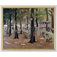 Max Liebermann: Bild 'Restaurant De Oude Vinck in Leiden' (1905), gerahmt