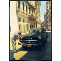 Maykel Herrera: Bild 'A Man and his Car', gerahmt