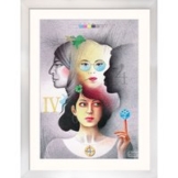 Michael Becker: Bild 'Die Vier II' (2023) (Original / Unikat), gerahmt