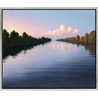 Michael Krähmer: Bild 'Abendlicher Fluss', gerahmt