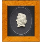 Miniatur-Porzellanbild 'Beethoven', gerahmt