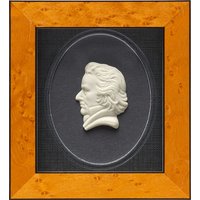 Miniatur-Porzellanbild 'Beethoven', gerahmt
