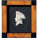 Miniatur-Porzellanbild 'Friedrich II.', gerahmt