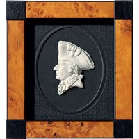 Miniatur-Porzellanbild 'Friedrich II.', gerahmt