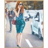 Mo Kilders: Bild 'Beauty with Red Hair' (2024) (Original / Unikat), gerahmt