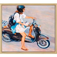 Mo Kilders: Bild 'Summer in the City II' (2023) (Original / Unikat), gerahmt