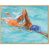 Mo Kilders: Bild 'Swimming Man' (2025) (Original / Unikat), gerahmt