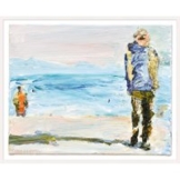 Monika Taffet: Bild 'Spaziergang am See' (2013) (Original / Unikat), gerahmt