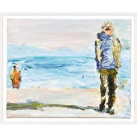 Monika Taffet: Bild 'Spaziergang am See' (2013) (Original / Unikat), gerahmt