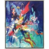 Nicole Leidenfrost: Bild 'Dance with Blue' (2021) (Original / Unikat), gerahmt