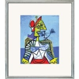 Pablo Picasso: Bild 'Frau mit Vogel', gerahmt