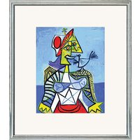 Pablo Picasso: Bild 'Frau mit Vogel', gerahmt