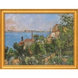 Paul Cézanne: Bild 'Das Meer bei L´Estaque' (1876), gerahmt