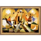 Paul Klee: Bild 'Segelschiffe den Sturm abwartend' (1917), gerahmt