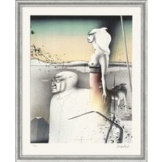 Paul Wunderlich: Bild 'Paar mit Hund' - aus Grafikfolge 'Lithografien II', gerahmt
