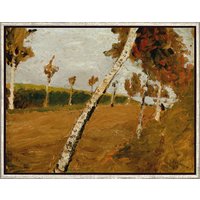 Paula Modersohn-Becker: Bild 'Birkenallee' (1900), gerahmt