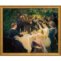 Peder Severin Kroyer: Bild 'Künstlerfest bei M. und A. Ancher' (1888), gerahmt