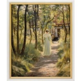 Peder Severin Kroyer: Bild 'Marie, die Frau des Künstlers, auf einem Gartenweg' (1895), gerahmt