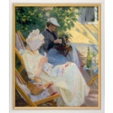 Peder Severin Kroyer: Bild 'Zwei Frauen im Garten (In der Laube)' (1892), gerahmt
