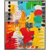Peter Elsner: Bild 'Two are as weird as one' (2021) (Original / Unikat), gerahmt
