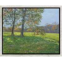 Peter Witt: Bild 'Herbst im Park' (2023) (Original / Unikat), gerahmt