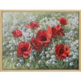 Peter Witt: Bild 'Mohnblüten' (2025) (Original / Unikat), gerahmt