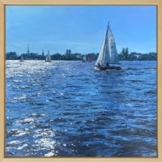 Peter Witt: Bild 'Segeln auf der Außenalster' (2026) (Original / Unikat), gerahmt