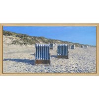 Peter Witt: Bild 'Strandkörbe auf Sylt' (2025) (Original / Unikat), gerahmt