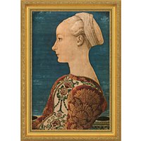Piero del Pollaiuolo: Bild 'Junge Frau im Profil' (1460), gerahmt