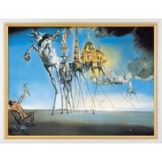 Salvador Dalí: Bild 'Die Versuchung des Heiligen Antonius' (1946), gerahmt