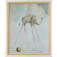 Salvador Dalí: Bild 'L'Éléphant Giraffe' (1948), gerahmt