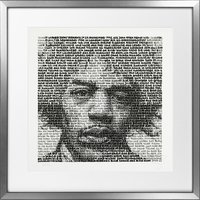 SAXA: Bild 'Jimi Hendrix' (2022), gerahmt