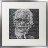 SAXA: Bild 'Karl Lagerfeld' (2021), gerahmt