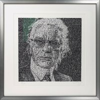 SAXA: Bild 'Karl Lagerfeld' (2021), gerahmt