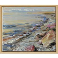 Sibylle Bross: Bild 'Abendlicht' (2021) (Original / Unikat), gerahmt