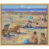 Sibylle Bross: Bild 'Endlich warm' (2022) (Original / Unikat), gerahmt