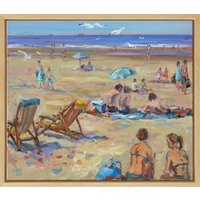 Sibylle Bross: Bild 'Endlich warm' (2022) (Original / Unikat), gerahmt
