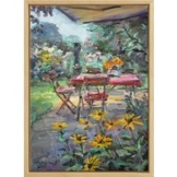 Sibylle Bross: Bild 'Rudbeckia' (2023) (Original / Unikat), gerahmt