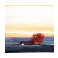 Silke Schoener: Bild 'Ein winterliches, goldenes Band' (2017) (Original / Unikat), auf Keilrahmen