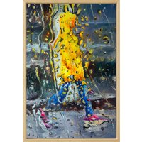 Simone Westphal: Bild 'Rainwalk' (2023) (Original / Unikat), gerahmt