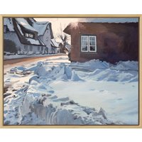 Susanne Wind: Bild 'Verschneit I' (2018) (Original / Unikat), gerahmt