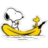 Thomas Baumgärtel: Wandobjekt 'Cut Out Snoopy & Woodstock Banane'