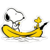 Thomas Baumgärtel: Wandobjekt 'Cut Out Snoopy & Woodstock Banane'