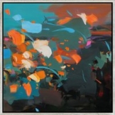 Ute Laum: Bild 'Sparks' (2022) (Original / Unikat), gerahmt