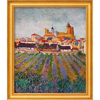 Vincent van Gogh: Bild 'Blick auf Saintes-Maries' (1888), gerahmt