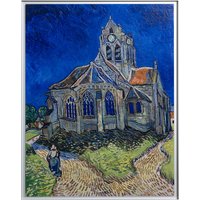Vincent van Gogh: Bild 'Kirche von Auvers-sur-Oise' (1890) - LITO Masters, gerahmt