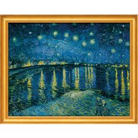 Vincent van Gogh: Bild 'Sternennacht über der Rhône' (1888), gerahmt
