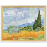 Vincent van Gogh: Bild 'Weizenfeld mit Zypressen' (1889), gerahmt