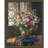 Wilhelm Schacht: Bild 'Feldblumenstrauß', gerahmt